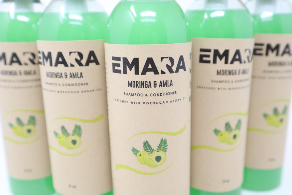 EMARA Moringa and Amla All Natural Hair Shampoo and Conditioner