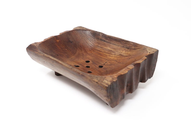Hand Carved Teak Wood Soap Dish