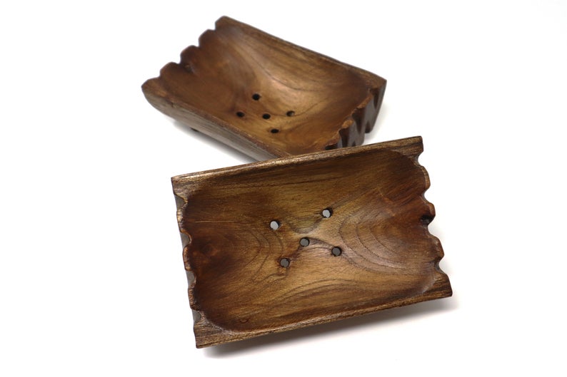 Hand Carved Teak Wood Soap Dish