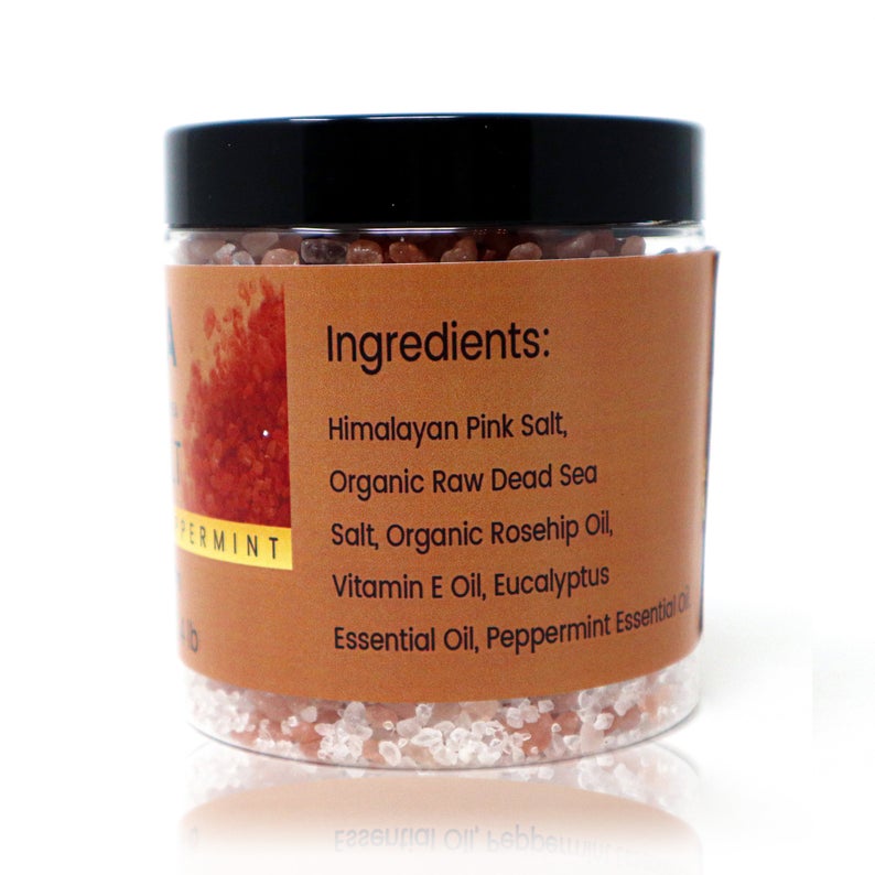 Eucalyptus Peppermint Scented Himalayan Pink and Dead Sea Bath Salt