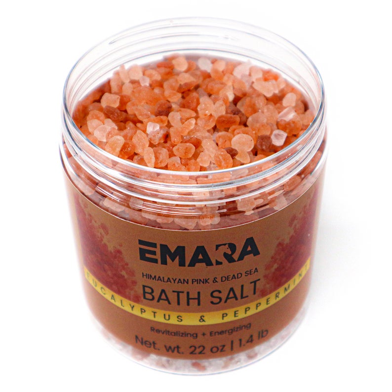 Eucalyptus Peppermint Scented Himalayan Pink and Dead Sea Bath Salt