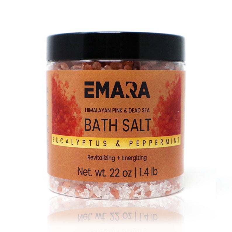 Eucalyptus Peppermint Scented Himalayan Pink and Dead Sea Bath Salt