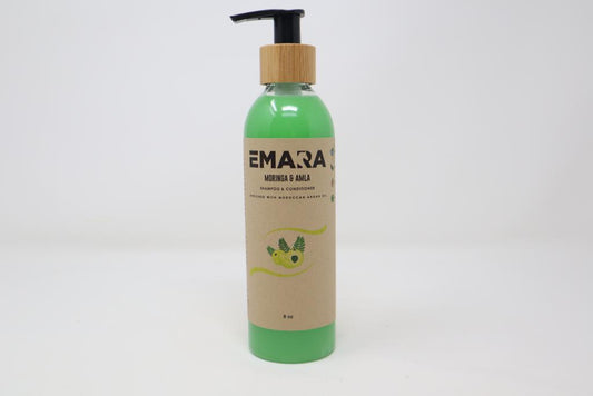 EMARA Moringa and Amla All Natural Hair Shampoo and Conditioner