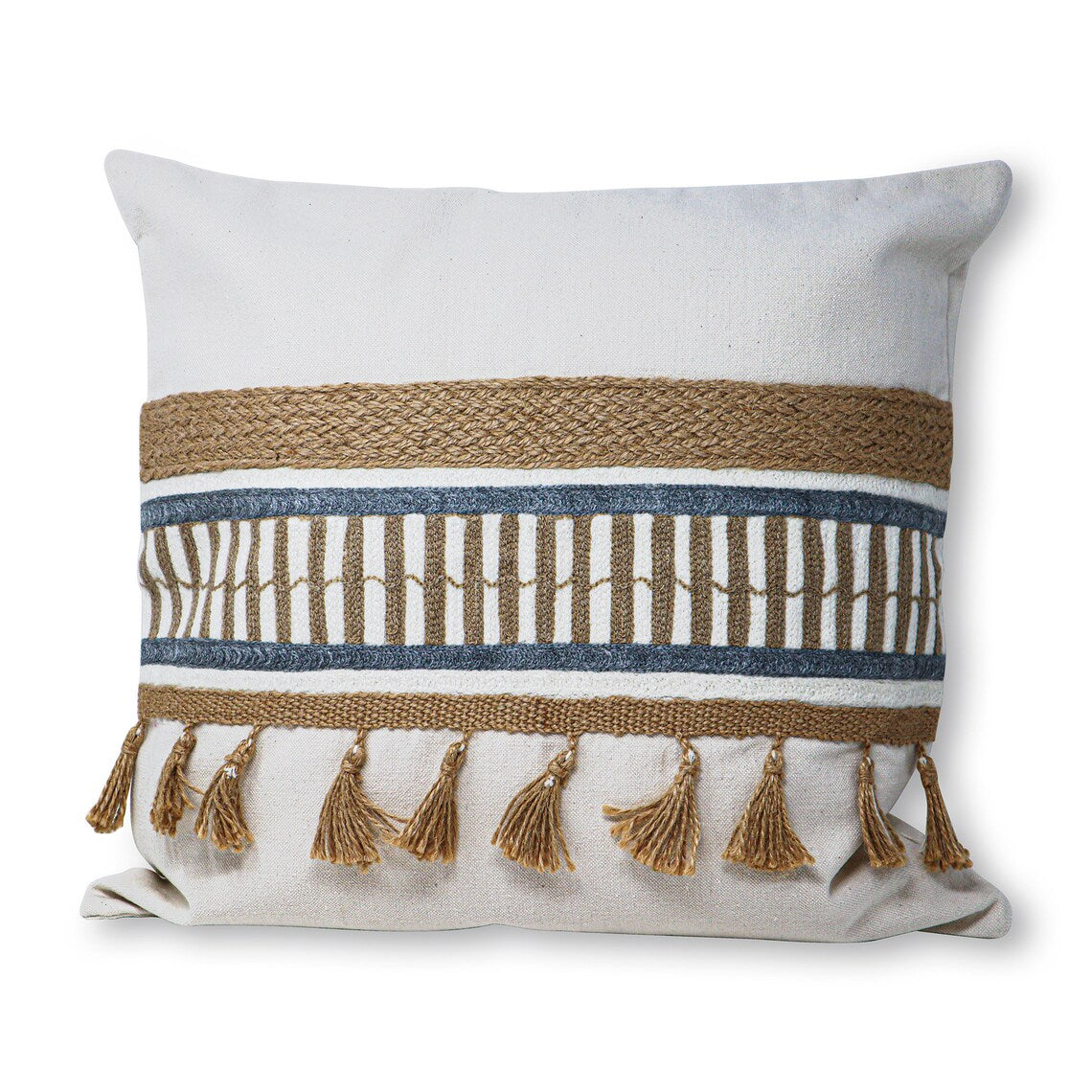 Handmade Embroidered Statement Luxurious Traditional Detailed Feather Unique Cushion Cover, Handmade in Alexandria