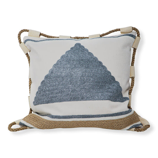 Handmade Embroidered Statement Luxurious Traditional Pyramid Cushion Cover, Handmade in Alexandria