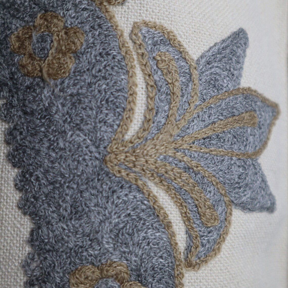 Handmade Embroidered Statement Luxurious Traditional Decorative Detailed Cushion Cover, Handmade in Alexandria