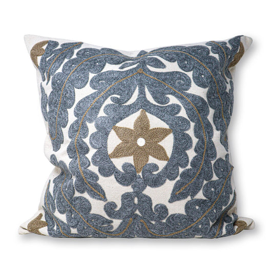 Handmade Embroidered Statement Luxurious Traditional Cushion Cover, Handmade in Alexandria